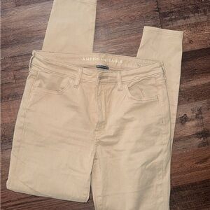 American Eagle Outfitters Women's Beige Skinny Jeans
